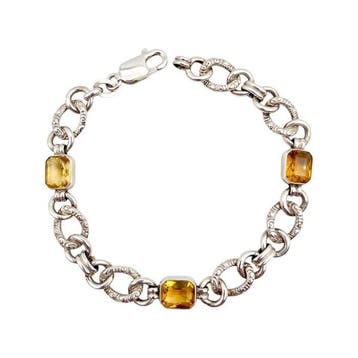 Zonder minimumprijs - Armband Zilver - citrien, Nieuw