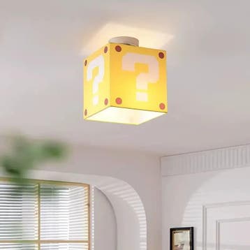 Gele vraagteken plafondlamp kinderkamer, Verzenden, Nieuw