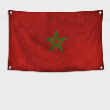 Marokkaanse Vlag - Polyester Decoratie met Ophangringen voor, Diversen, Verzenden, Nieuw