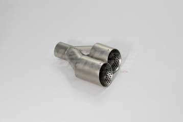Frosted Silver Dual Left Exhaust Tips 101mm, Auto-onderdelen, Uitlaatsystemen, Ophalen of Verzenden, Nieuw