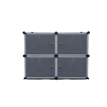 Schoenenkast – 4 Vakken – 81 x 65 cm – Stijlvol &, Huis en Inrichting, Verzenden, Nieuw