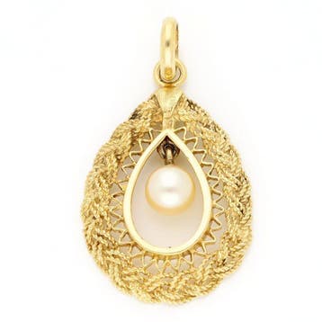 Hanger - 18 karaat Geel goud Parel