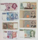 Italië. - 8 Banknotes - Various Dates (Zonder minimumprijs)
