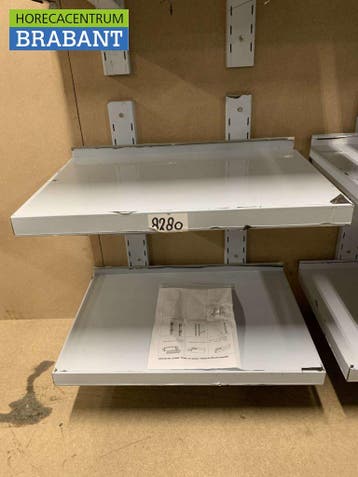 RVS Dubbel wandschap schap 60 x 40 cm Horeca, Ophalen of Verzenden, Nieuw in verpakking