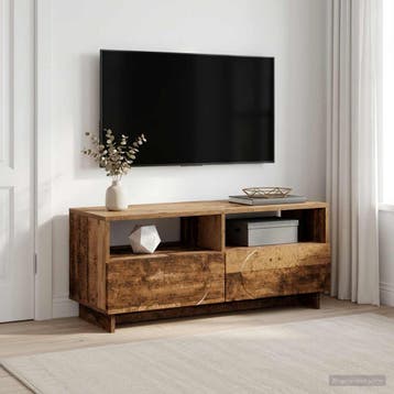vidaXL TV-standaard 90 x 34,5 x 40 cm Oud hout Bewerkt hout, Verzenden, Nieuw, 50 tot 100 cm, Minder dan 100 cm