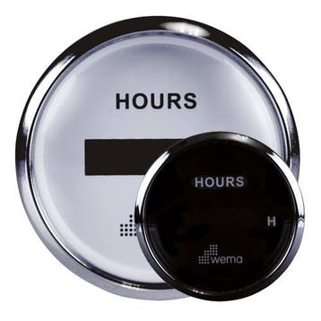 Wema Uren Teller LCD Silver Gauge Serie-Zwart, Watersport en Boten, Ophalen of Verzenden, Nieuw
