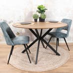 DS4U Julio eettafel MDF 120cm eiken - OUTLET B, Ophalen of Verzenden, Nieuw