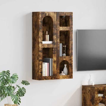 vidaXL Hangkast ELST Gerookt eiken 59 x 20 x 100 cm Bewerkt, Verzenden, Nieuw