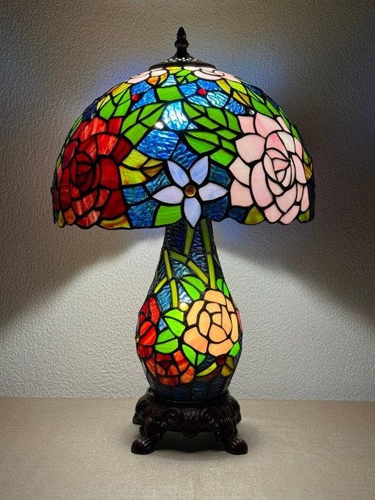 Tiffany tafellamp Studio style Antique Blossom met 2, Antiek en Kunst, Kunst | Designobjecten