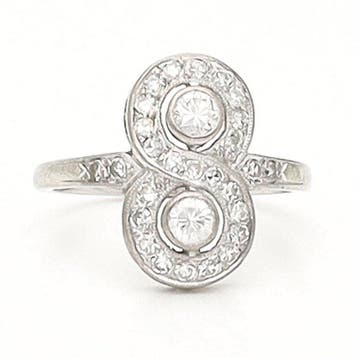 Ring - 14 karaat Witgoud - 0.64ct. tw. Diamant (Natuurlijk), Nieuw