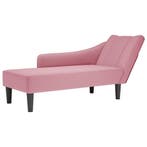 Loungebank fluweel roze | Tweedekansje | OP=OP, Kunststof, Eenpersoons, Minder dan 75 cm, Nieuw