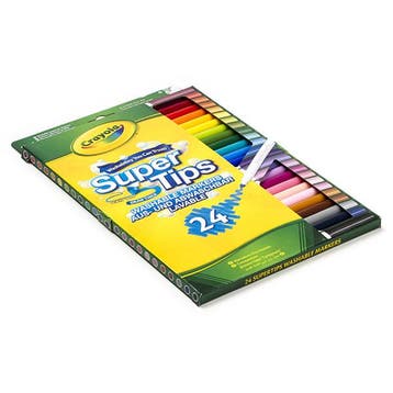 Stiften | Crayola | 24 stuks (Waterbasis, Superpunt), Verzenden, Nieuw
