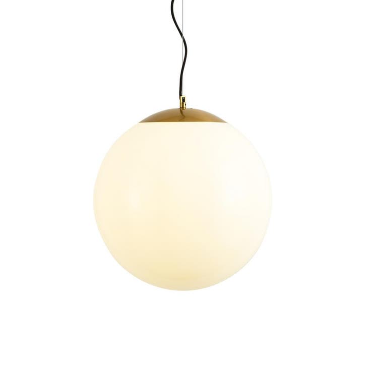 Scandinavische hanglamp opaal glas 40 cm - Ball 40, Huis en Inrichting, Lampen | Hanglampen, Nieuw, Glas, Verzenden