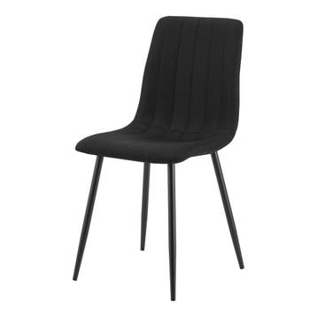 Eetkamerstoel set van 4 Elsern 89x43x52 cm zwart [en.casa], Huis en Inrichting, Verzenden, Nieuw