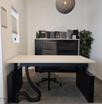 FlexFrame elektrisch zit/sta bureau, met zijwangen, 140x80cm, Overige plaatsen, Ophalen of Verzenden, Nieuw in verpakking, Bureau