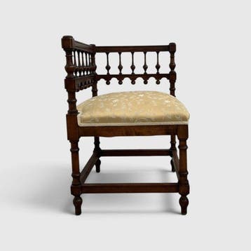 Fauteuil - Hout, Textiel - armstoel, Antiek en Kunst