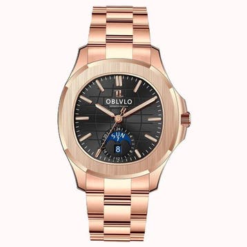 Oblvlo - Automatic - Day-Date - Gold - Sapphire - Premium, Nieuw