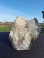 Amethist met Witte Kwarts duidt op een krachtige combinatie, Verzamelen, Mineralen en Fossielen