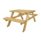 Picknicktafel Deluxe 120 x 70 cm, Tuin en Terras, Picknicktafels, Verzenden, Nieuw, Hout