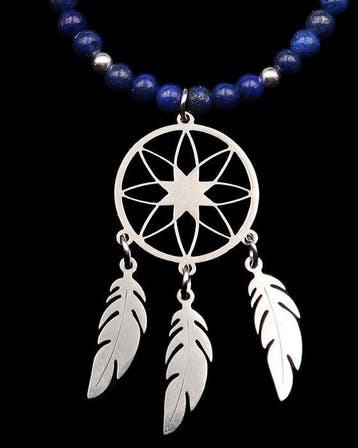 Lapis lazuli - Amerindische Dromenvanger – Drie Heilige