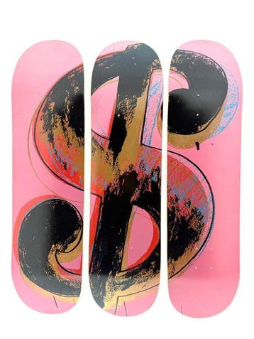 ANDY WARHOL (after) X Skateroom - PINK DOLLAR SIGN (set of 3