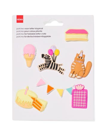 HEMA Patches letter klapkrat feestje, Verzenden, Nieuw