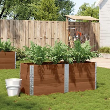 vidaXL Plantenbak 150x50 cm massief grenenhout bruin, Verzenden, Nieuw, Hout