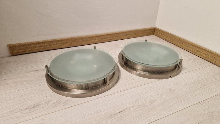 Penta - Plafondlamp (2) - Cenere 0306 40 - IJzer, Glas, Antiek en Kunst, Antiek | Meubels | Stoelen en Banken