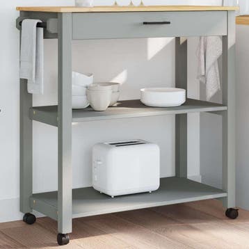 vidaXL Keukentrolley MONZA 84x40x88,5 cm massief grenenhout, Verzenden, Nieuw
