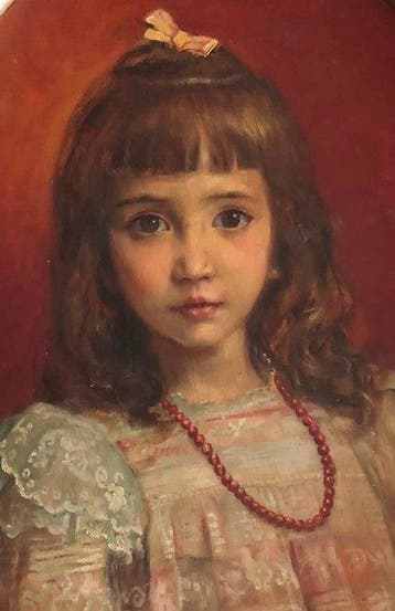 Luigi Morgari (1857-1935) - Ritratto di bimba