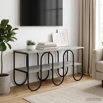 vidaXL TV-standaard 100 x 40 x 50 cm Grijs Sonoma Bewerkt, Minder dan 50 cm, Verzenden, Nieuw, Minder dan 100 cm