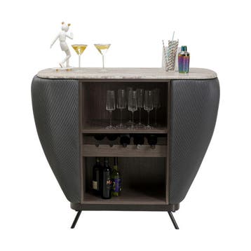 *WOONWINKEL* Kare Design Rio Grey Retro Design Barmeubel Gri, Verzenden, Nieuw