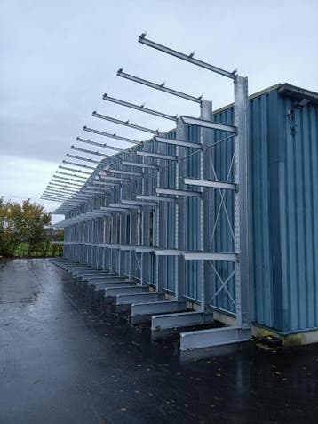 Draagarmstelling met dakarmen NIEUW 4,0 m hoog en 1,2 m diep, Zakelijke goederen, Kantoor en Winkelinrichting | Magazijn, Stelling en Opslag