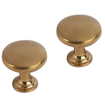 Differnz meubelknop rond bol 30 mm goud 2 stuks, Verzenden, Nieuw