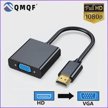 HDMI naar VGA Adapter Kabel 1080P Converter voor PC, Laptop,, Audio, Tv en Foto, Verzenden, Nieuw