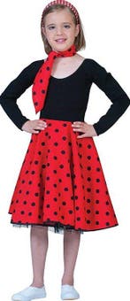 Rock and Roll rok met sjaaltje kind rood/zwart, Ophalen of Verzenden, Nieuw