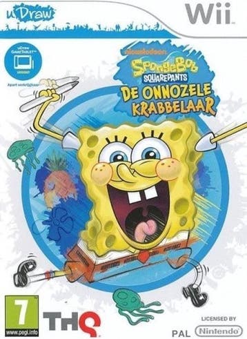 Wii uDraw SpongeBob SquarePants: De Onnozele Krabbelaar, Verzenden, Zo goed als nieuw