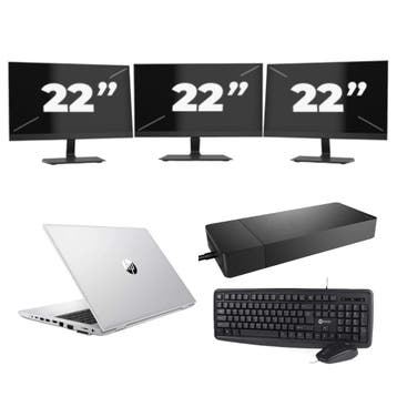 HP ProBook 430 G8 -   i5-11e 8GB  - 256GB  + 3x 22 inch, Computers en Software, Windows Laptops, Qwerty, Verzenden, 8 GB, 13 inch