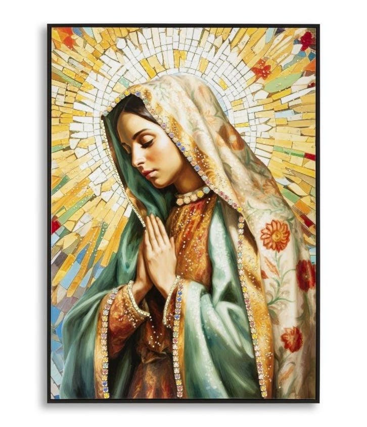 SCHILDERIJ OP DOEK GELAKT MADONNA -A- MET LIJST CM 72X4X102, Huis en Inrichting, Overige Huis en Inrichting, Ophalen of Verzenden