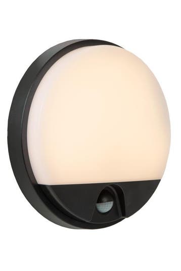 Lucide HUPS Ronde Wandlamp Binnen/Buiten 10W Sensor Zwart, Verzenden, Nieuw, Kunststof, Overige fittingen