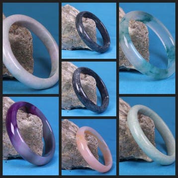 jadeiet Natuurlijke jadeiet en agaat - armband - uit één, Antiek en Kunst