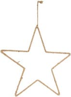 Metalen Frame Ster omwikkeld met jute 38 cm, Ophalen of Verzenden, Nieuw