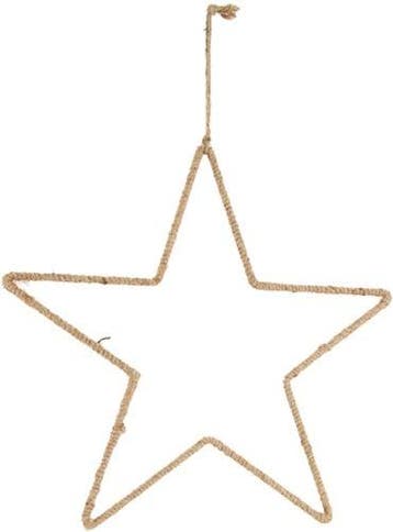 Metalen Frame Ster omwikkeld met jute 38 cm, Ophalen of Verzenden, Nieuw