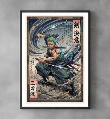 Sato Hageshi - Three Blades Style - Roronoa Zoro One piece -, Nieuw