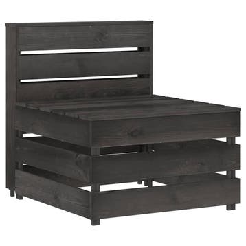 vidaXL Tuinmiddenbank pallet geïmpregneerd grenenhout grijs, Verzenden, Nieuw
