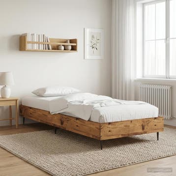 vidaXL Bedframe Oud hout 80 x 200 cm Bewerkt hout, Eenpersoons, Bruin, Verzenden, Nieuw