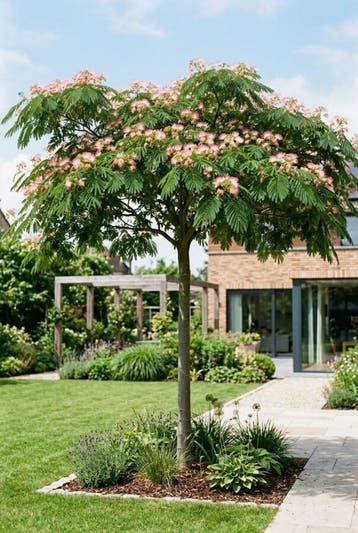 Albizia julibrissin Ombrella op stam 80 cm C7,5