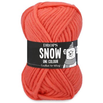 DROPS Snow Uni Colour - 111 koraal - Wol Garen, Ophalen of Verzenden, Nieuw