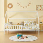 Kinderbed Ydre huisbed met matras en bedbodem 120x200 cm wit, Verzenden, Nieuw