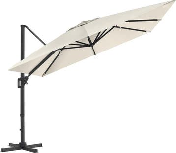 SONGMICS Zweefparasol 290x290 Beige - Als Nieuw, Tuin en Terras, Parasols, Ophalen, Nieuw, Waterdicht, Zweefparasol